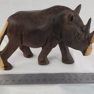 *Authentic* African Hand-Carved Rhino